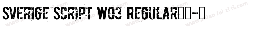 Sverige Script W03 Regular字体字体转换